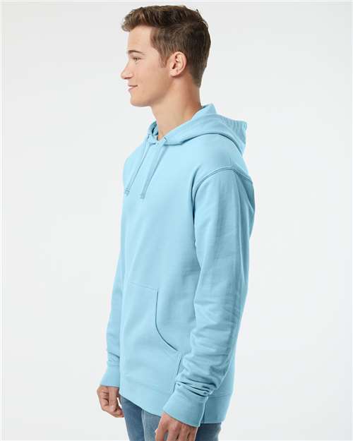 Unisex Midweight Hooded Sweatshirt - OnModelSide - B23676053 - Blue Aqua