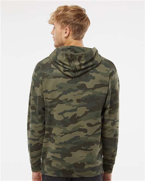 Unisex Midweight Hooded Sweatshirt - OnModelBack - B23676983 - Forest Camo