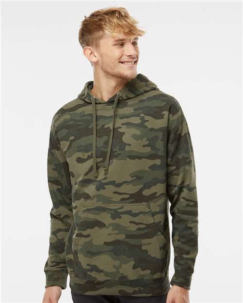 Unisex Midweight Hooded Sweatshirt - OnModelFront - B23676983 - Forest Camo