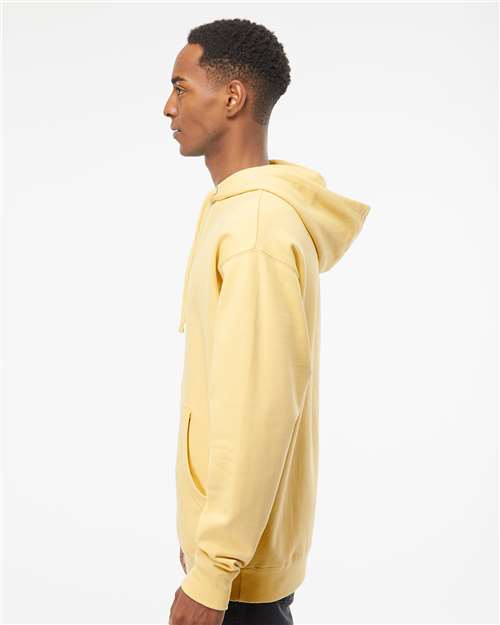 Unisex Midweight Hooded Sweatshirt - OnModelSide - B23676403 - Light Yellow