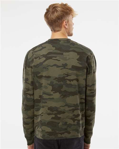 Unisex Midweight Crewneck Sweatshirt - OnModelBack - B83676983 - Forest Camo