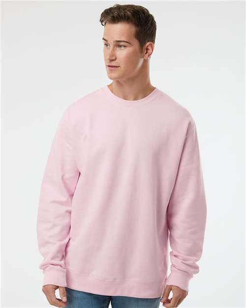 Unisex Midweight Crewneck Sweatshirt - OnModelFront - B83676303 - Light Pink