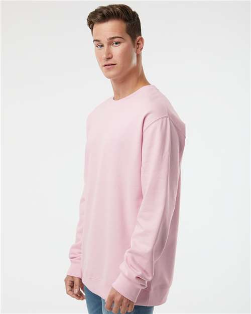 Unisex Midweight Crewneck Sweatshirt - OnModelSide - B83676303 - Light Pink