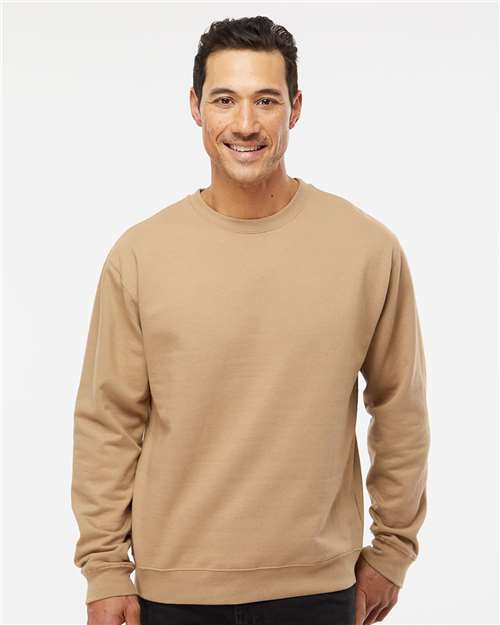 Unisex Midweight Crewneck Sweatshirt - OnModelFront - B83676243 - Sandstone