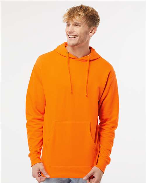 Unisex Midweight Hooded Sweatshirt - OnModelFront - B23676663 - Safety Orange