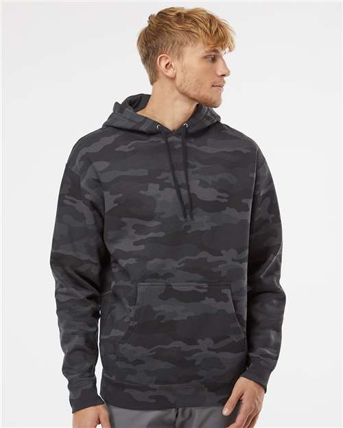 Unisex Heavyweight Hooded Sweatshirt - OnModelFront - B22276513 - Black Camo