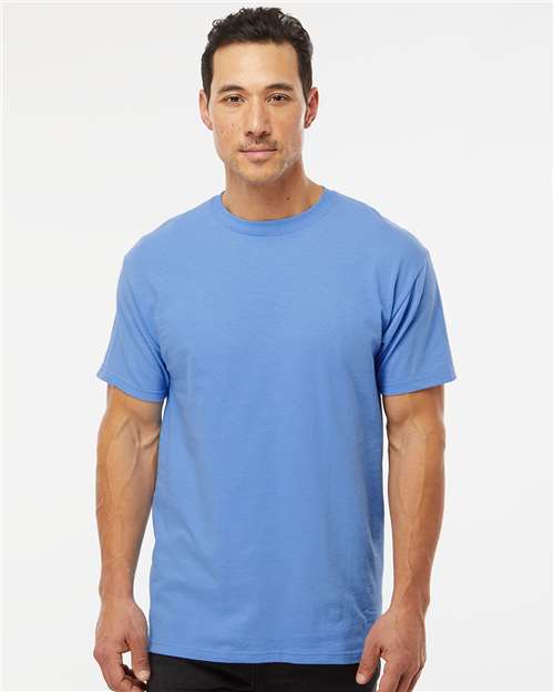 Men's Gold Soft Touch T-Shirt - OnModelFront - B01542263 - Carolina Blue