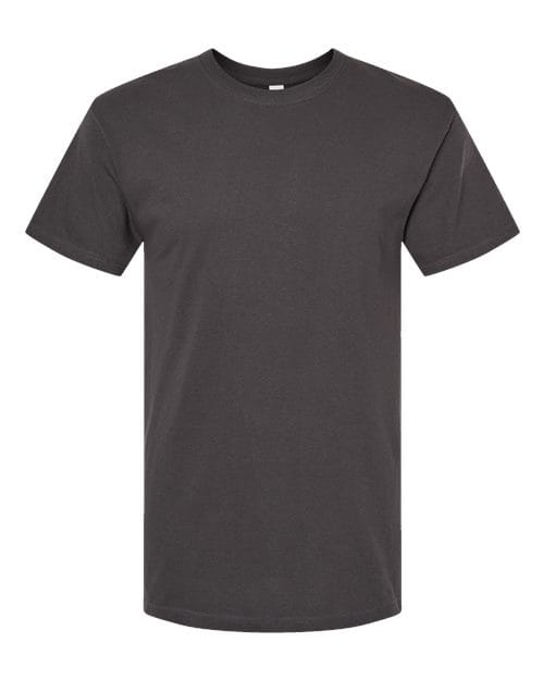 Men's Gold Soft Touch T-Shirt - Front - B01542582 - Charcoal