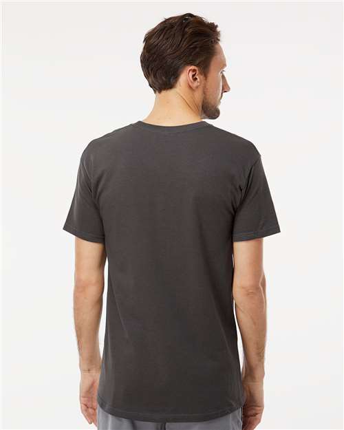 Men's Gold Soft Touch T-Shirt - OnModelBack - B01542582 - Charcoal