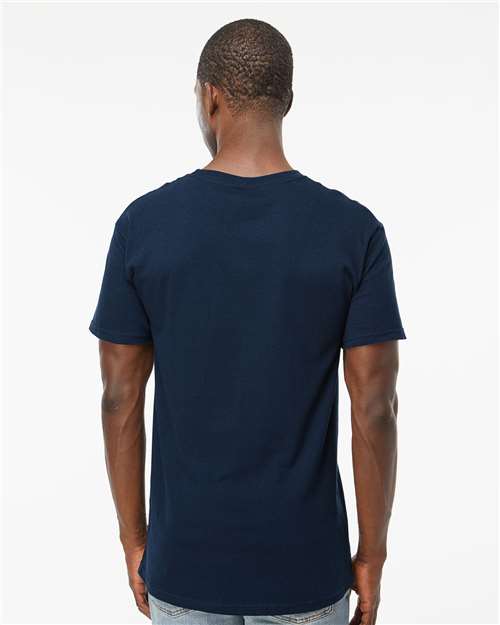 Men's Gold Soft Touch T-Shirt - OnModelBack - B01542862 - Deep Navy