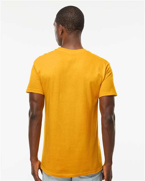 Men's Gold Soft Touch T-Shirt - OnModelBack - B01542123 - Gold