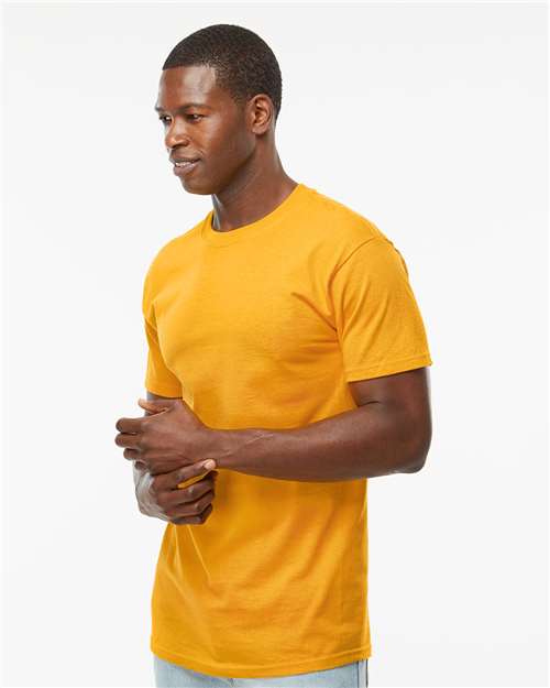Men's Gold Soft Touch T-Shirt - OnModelSide - B01542123 - Gold