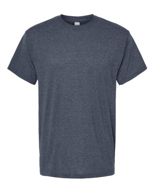 Men's Gold Soft Touch T-Shirt - Front - B01542653 - Heather Navy