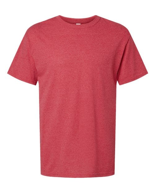 Men's Gold Soft Touch T-Shirt - Front - B01542113 - Heather Red