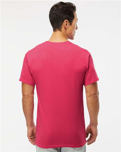 Men's Gold Soft Touch T-Shirt - OnModelBack - B01542693 - Heliconia