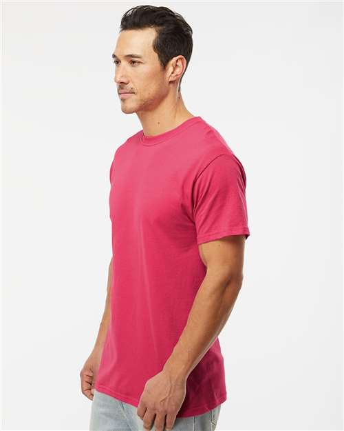 Men's Gold Soft Touch T-Shirt - OnModelSide - B01542693 - Heliconia