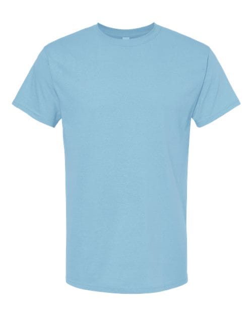 Men's Gold Soft Touch T-Shirt - Front - B01542253 - Light Blue