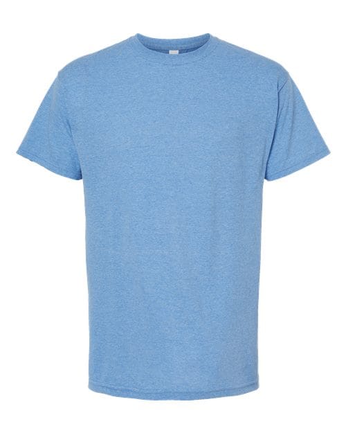 Men's Gold Soft Touch T-Shirt - Front - B01542133 - Light Blue Heather