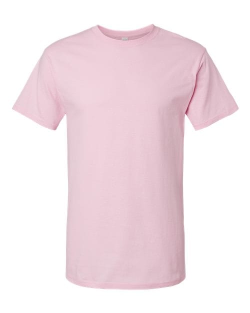 Men's Gold Soft Touch T-Shirt - Front - B01542303 - Light Pink