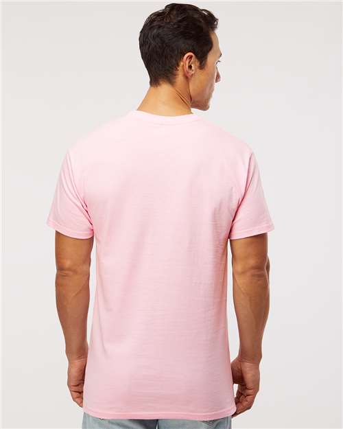 Men's Gold Soft Touch T-Shirt - OnModelBack - B01542303 - Light Pink
