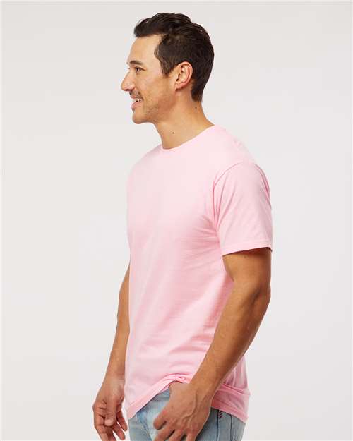 Men's Gold Soft Touch T-Shirt - OnModelSide - B01542303 - Light Pink