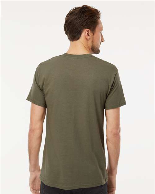 Men's Gold Soft Touch T-Shirt - OnModelBack - B01542063 - Military Green