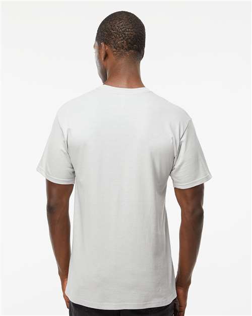 Men's Gold Soft Touch T-Shirt - OnModelBack - B01542153 - Platinum