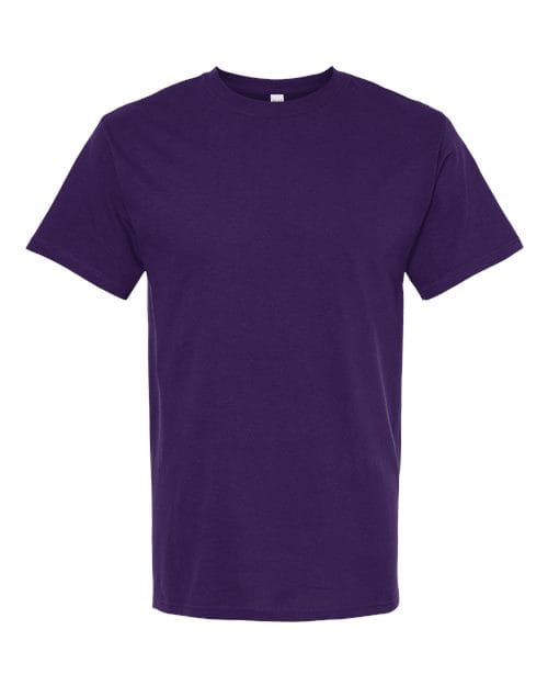 Men's Gold Soft Touch T-Shirt - Front - B01542673 - Purple