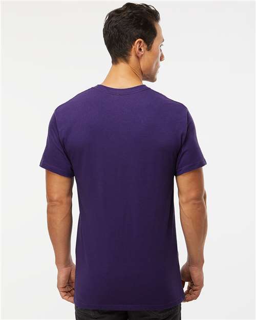 Men's Gold Soft Touch T-Shirt - OnModelBack - B01542673 - Purple
