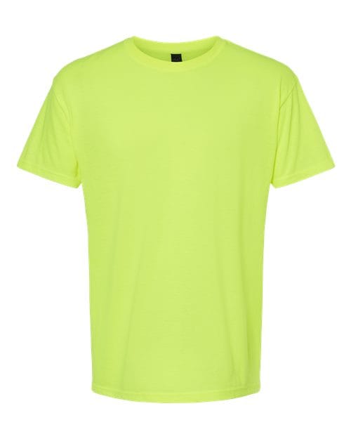 Men's Gold Soft Touch T-Shirt - Front - B01542183 - Safety Green