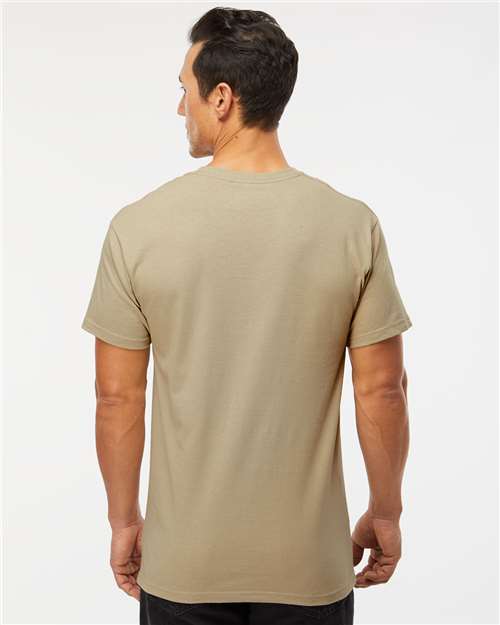 Men's Gold Soft Touch T-Shirt - OnModelBack - B01542733 - Sand