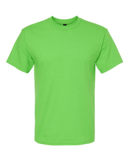 Men's Gold Soft Touch T-Shirt - Front - B01542233 - Vivid Lime
