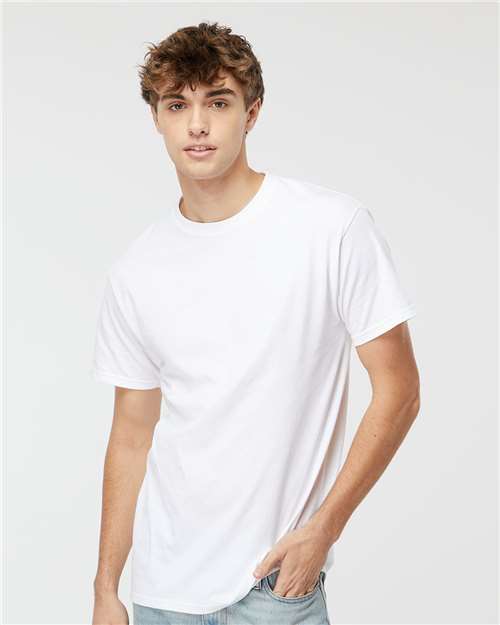 Men's Gold Soft Touch T-Shirt - OnModelFront - B01542002 - White