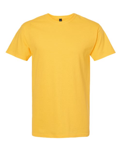 Men's Gold Soft Touch T-Shirt - Front - B01542403 - Yellow