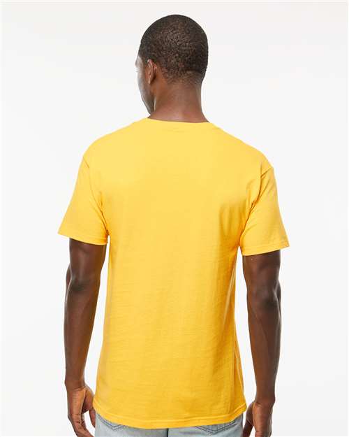 Men's Gold Soft Touch T-Shirt - OnModelBack - B01542403 - Yellow