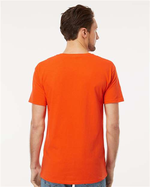Men's Gold Soft Touch T-Shirt - OnModelBack - B01542663 - Orange