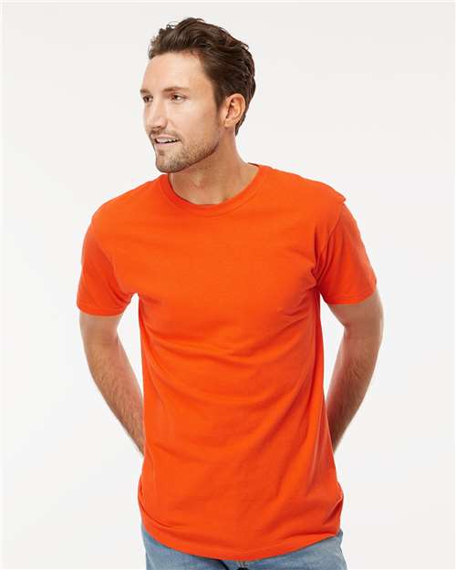 Men's Gold Soft Touch T-Shirt - OnModelFront - B01542663 - Orange