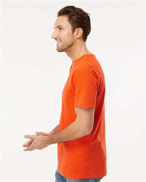 Men's Gold Soft Touch T-Shirt - OnModelSide - B01542663 - Orange