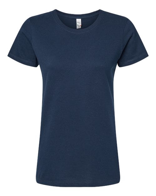 Women's Gold Soft Touch T-Shirt - Front - B01642862 - Deep Navy