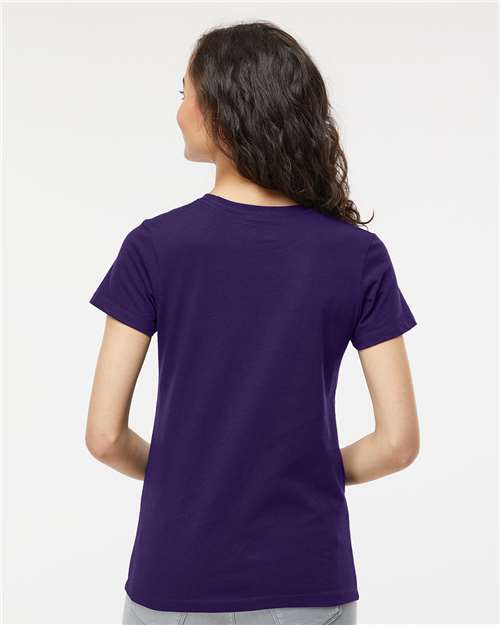 Women's Gold Soft Touch T-Shirt - OnModelBack - B01642673 - Purple