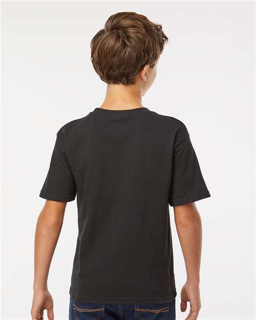 Youth Gold Soft Touch T-Shirt - OnModelBack - B01842502 - Black