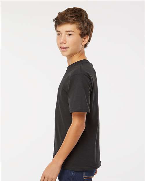 Youth Gold Soft Touch T-Shirt - OnModelSide - B01842502 - Black