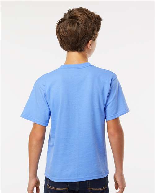 Youth Gold Soft Touch T-Shirt - OnModelBack - B01842262 - Carolina Blue