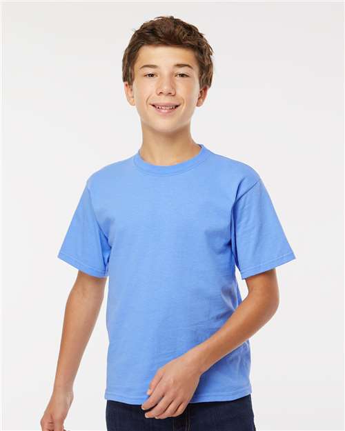 Youth Gold Soft Touch T-Shirt - OnModelFront - B01842262 - Carolina Blue