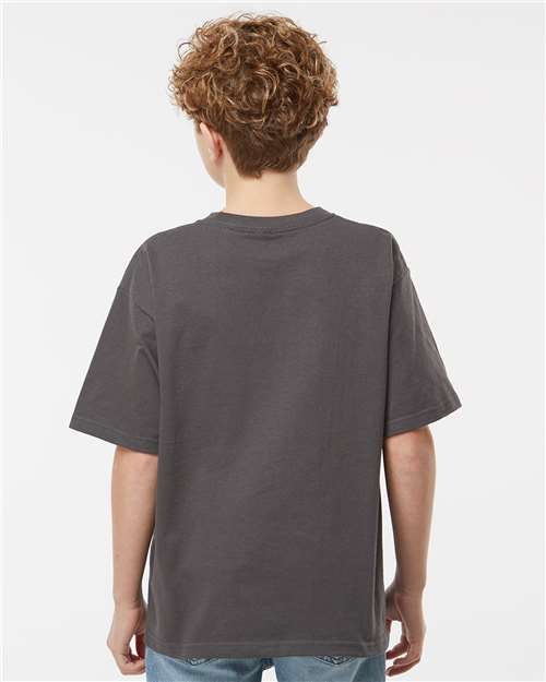 Youth Gold Soft Touch T-Shirt - OnModelBack - B01842582 - Charcoal