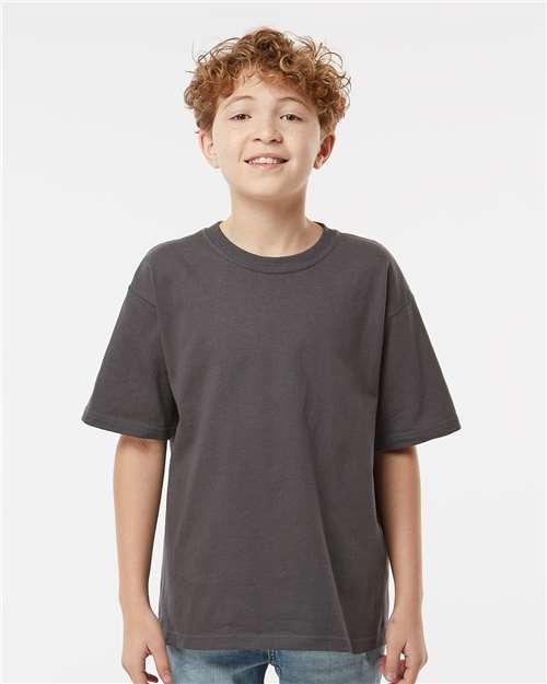 Youth Gold Soft Touch T-Shirt - OnModelFront - B01842582 - Charcoal