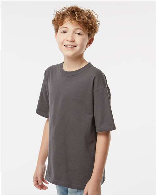 Youth Gold Soft Touch T-Shirt - OnModelSide - B01842582 - Charcoal