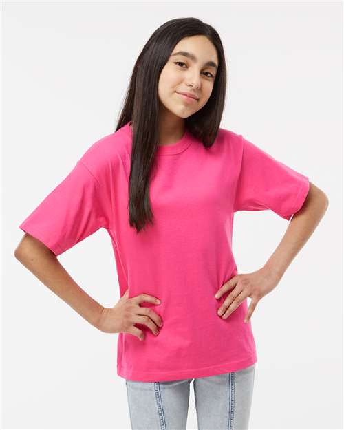 Youth Gold Soft Touch T-Shirt - OnModelFront - B01842692 - Heliconia
