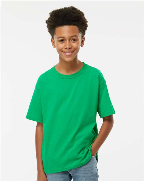 Youth Gold Soft Touch T-Shirt - OnModelFront - B01842202 - Irish Green