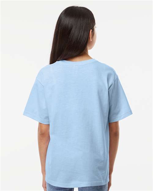 Youth Gold Soft Touch T-Shirt - OnModelBack - B01842252 - Light Blue